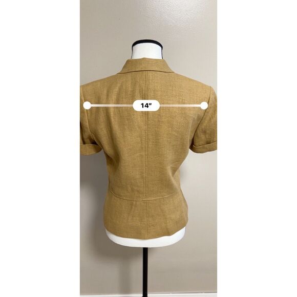 Lauren Ralph Lauren 100% Linen safari/military style top. Size 6. - Picture 4 of 7